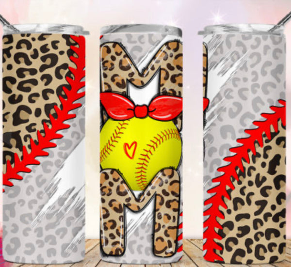 Softball mom tumbler