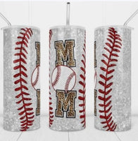 Baseball mom tumbler